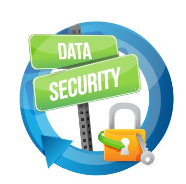 veri güvenlik döngüsü işareti illüstrasyon