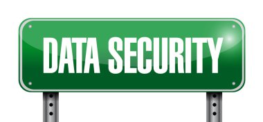 veri güvenlik sokak tabelası illüstrasyon