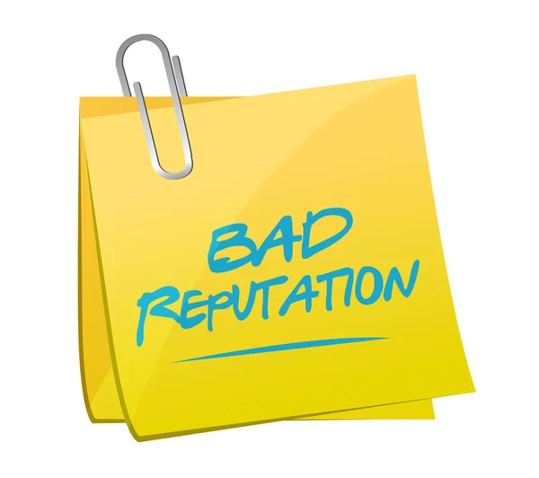 Bad reputation memo post illustration — Stock Photo, Image