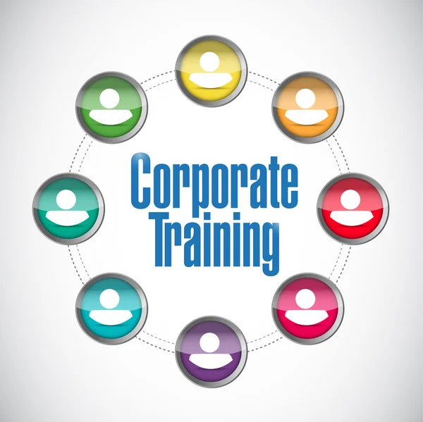 Corporate training people network illustration — Stock Photo, Image