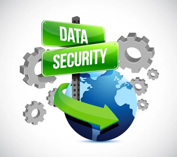 Industry data security around the globe — Stock Photo, Image