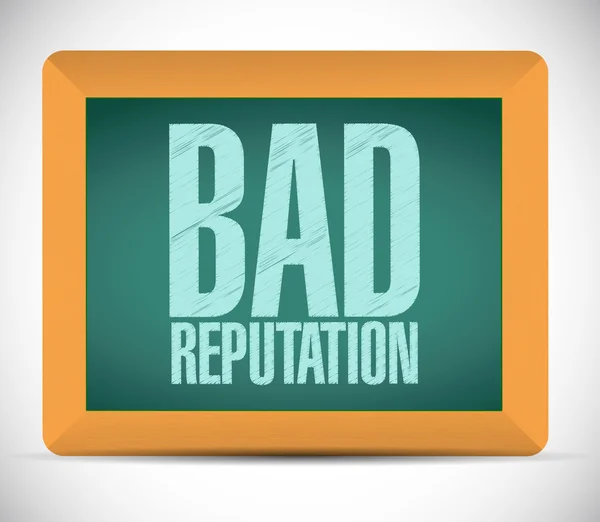 Bad reputation board sign illustration design — Stock Photo, Image