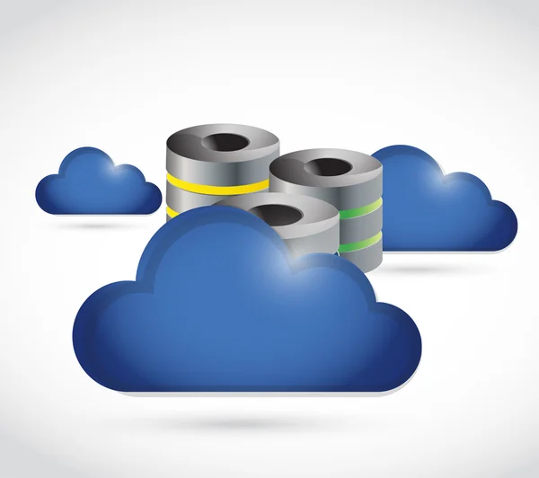 Cloud computing ukládání konceptu — Stock fotografie