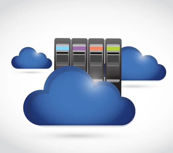 Blaue Wolken. Cloud Computing-Konzept — Stockfoto