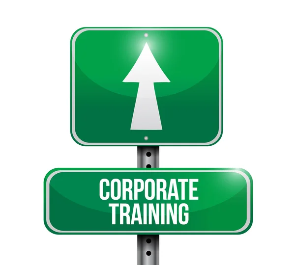 Corporate training street sign illustration — Stock Photo, Image