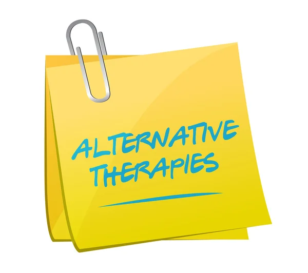 Alternative therapies post memo illustration — Stock Photo, Image