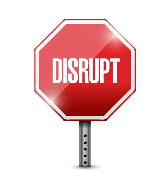 Disrupt street sign illustration design — Stock Photo, Image