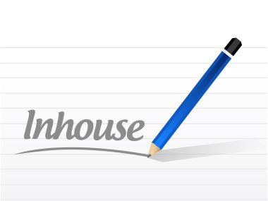 İnhouse mesaj işareti illüstrasyon