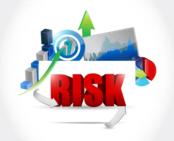 Ilustración gráfica de negocio de riesgo — Foto de Stock