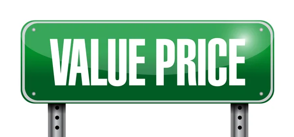 Value price street sign illustration — Stock Photo, Image