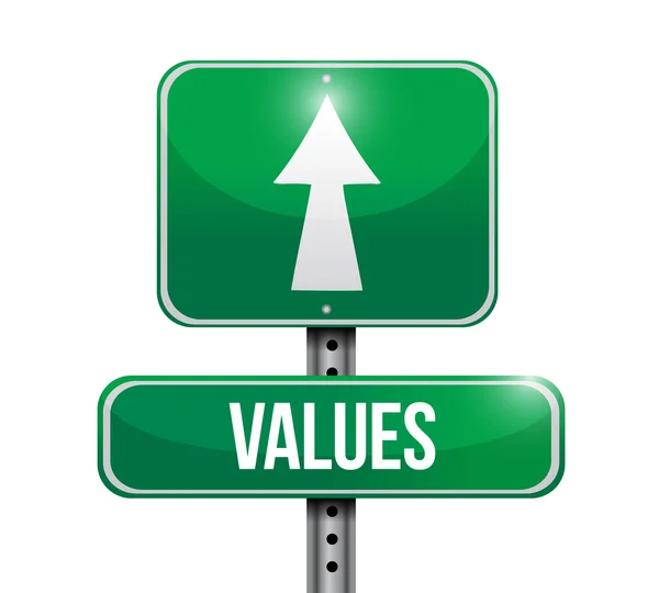 Values street sign illustration design — Stock Photo, Image