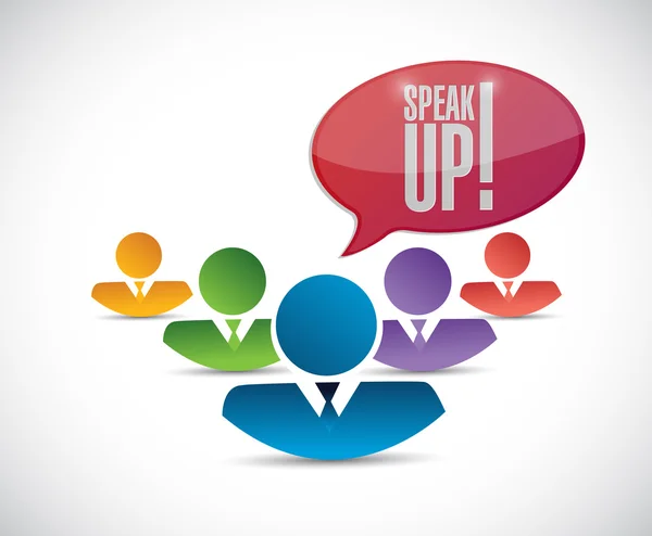 Speak up diversity team. illustration — Stock Photo, Image