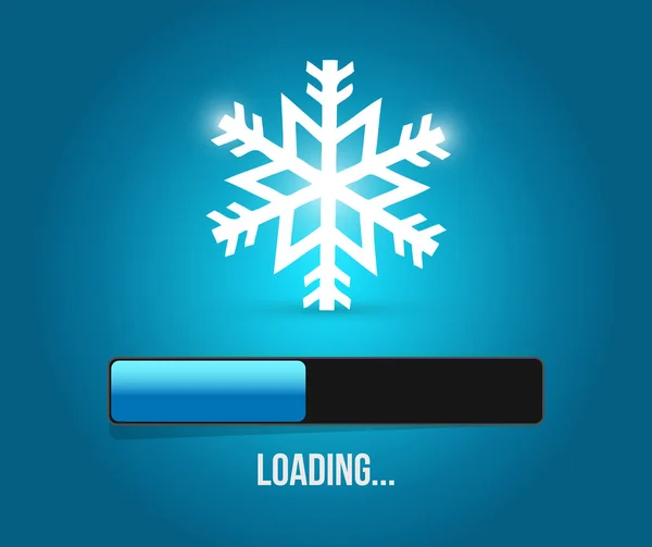 Merry christmas snowflake loading bar — Stock Photo, Image