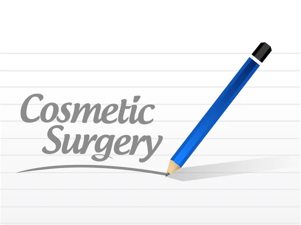 Cosmetic surgery message sign — Stock Photo, Image