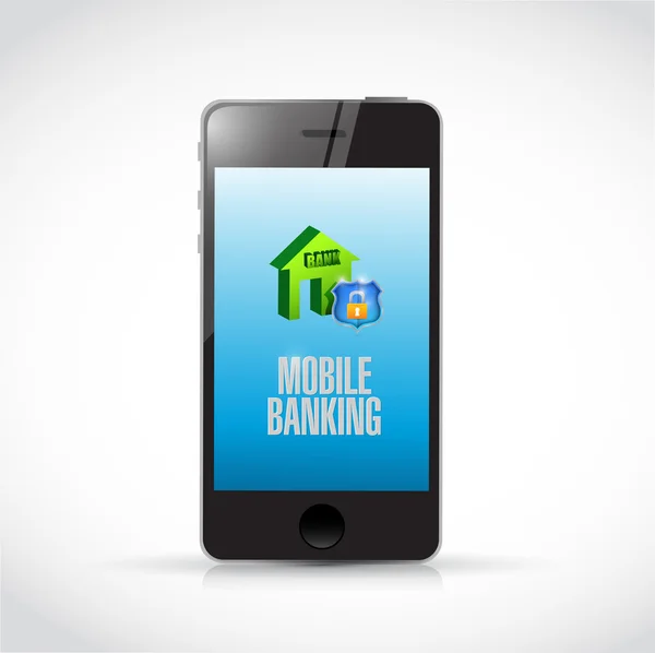 Telefono cellulare banking illustrazione — Foto Stock