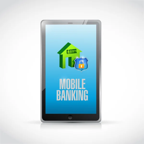 Tablet mobile banking illustrazione design — Foto Stock