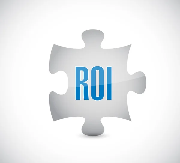 ROI puzzle darab illusztráció design — Stock Fotó