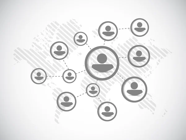 People network diagram illustration design — Stock Photo © alexmillos