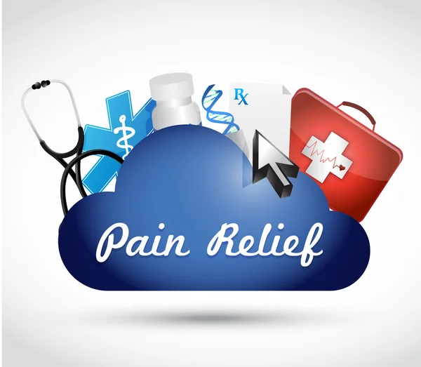 Pain relief cloud computing medical concept — Stock Photo, Image