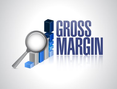 iş Brüt kar marjı işareti illüstrasyon