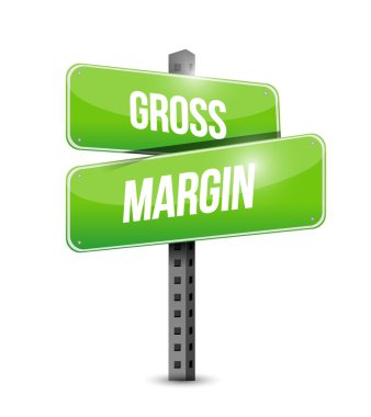 Brüt kar marjı yol işareti illüstrasyon tasarımı