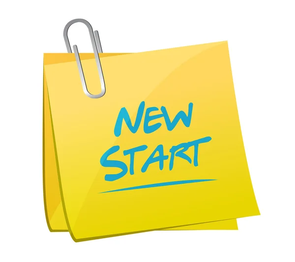 New start memo post illustration design — Stock Photo, Image