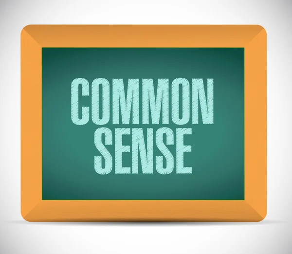 Ilustración de signo de tablero de sentido común — Foto de Stock