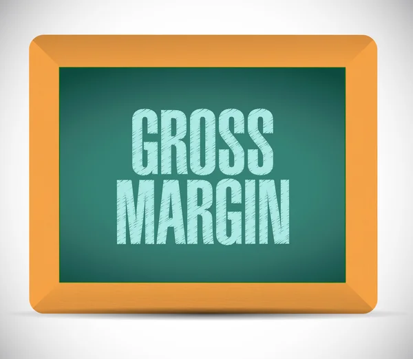 Gross margin board sign illustration — Stock Photo, Image