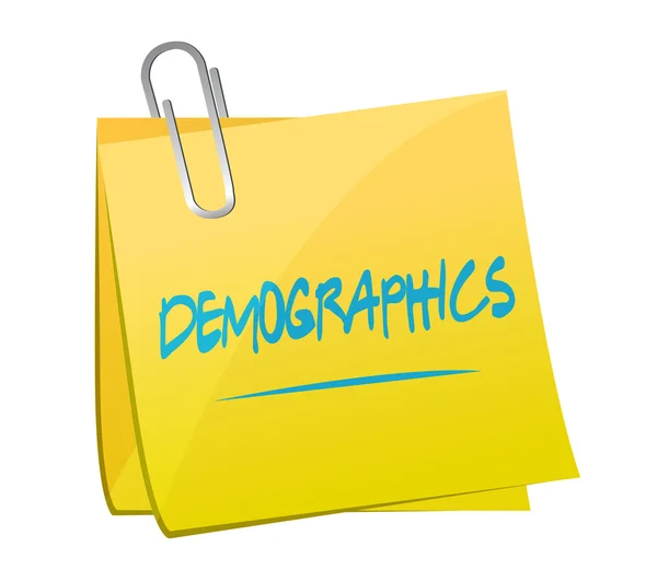 Demographics post it illustration design — Stock Photo, Image