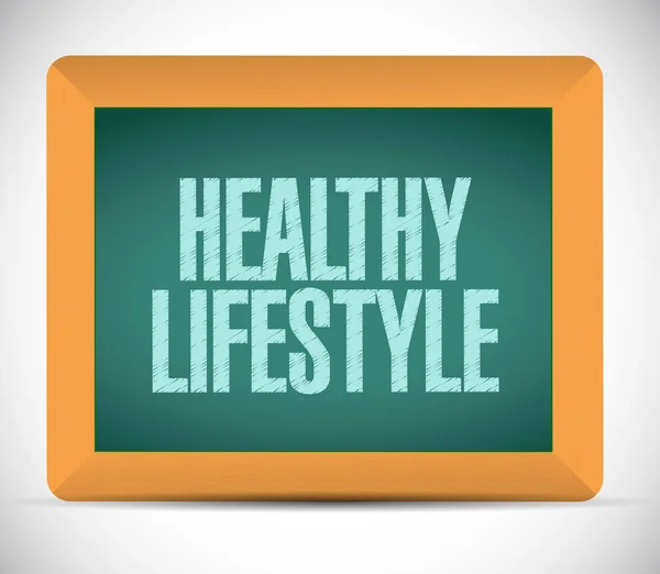 Sağlıklı yaşam kurulu işareti illüstrasyon — Stok fotoğraf