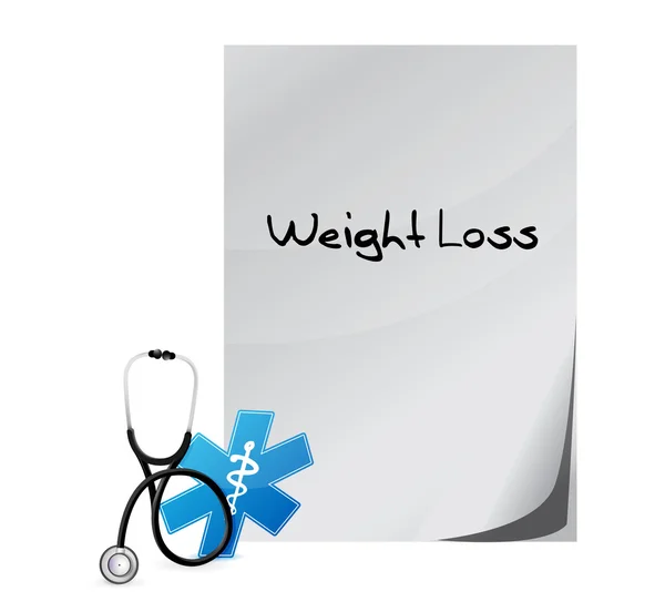 Mensaje de señal de papel de pérdida de peso —  Fotos de Stock