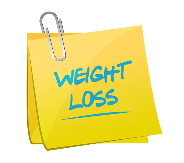 Weight loss post memo illustration — Stock Photo, Image