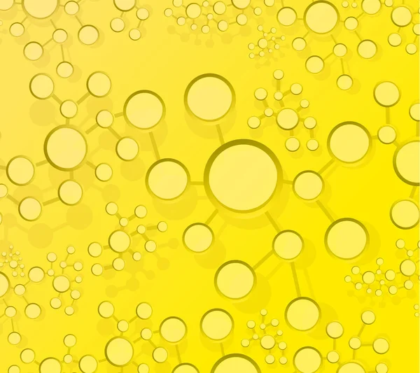 Illustration de réseau de lien atome jaune — Photo
