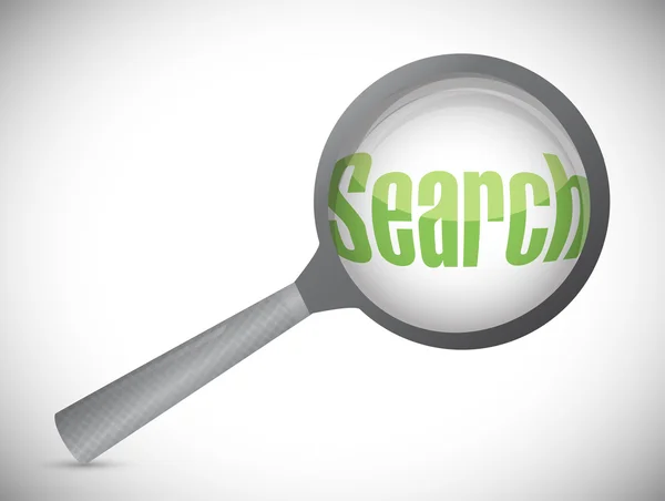 Search message inside a magnify — Stock Photo, Image