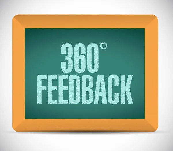 360 feedback bordo segno illustrazione — Foto Stock