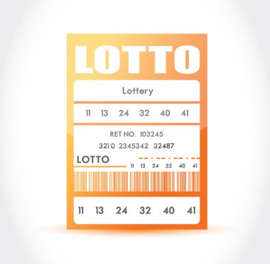 Loto bileti illüstrasyon tasarımı