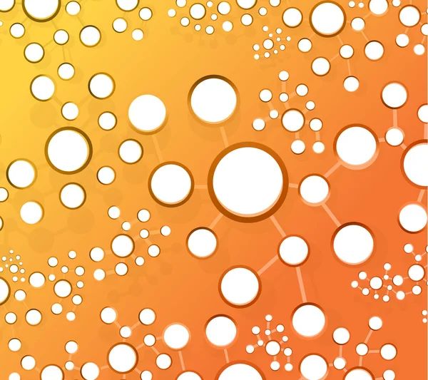 Orange atom link netzwerk illustration — Stockfoto