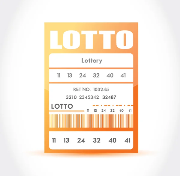 Lotto bilet ilustracja projektu — Zdjęcie stockowe
