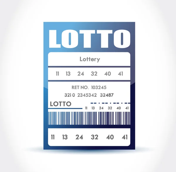 Kék lotto jegyet illusztráció design — Stock Fotó