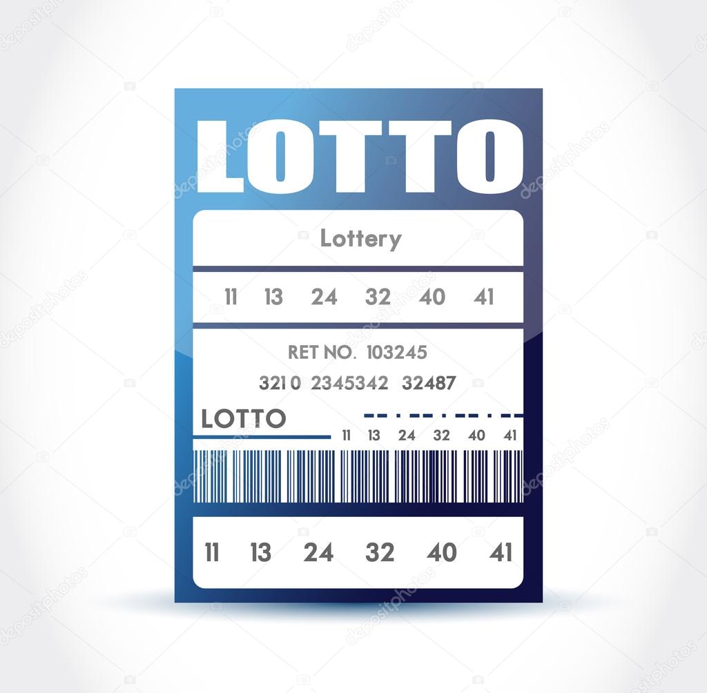 blue lotto ticket illustration design