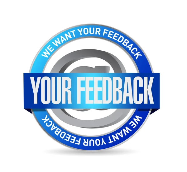 Your feedback seal illustration design — Stock Photo, Image