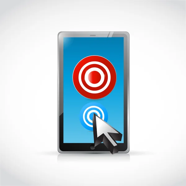 Tablet and targets illustration design — Stock Photo, Image