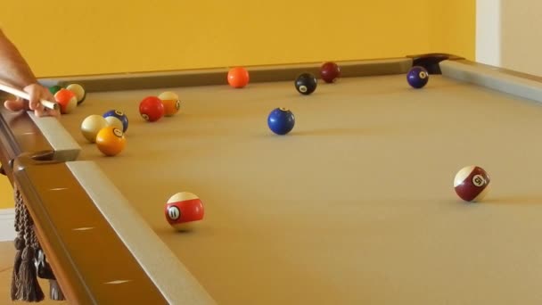 Billiard action — Stock Video