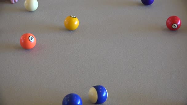 Billiard akce — Stock video