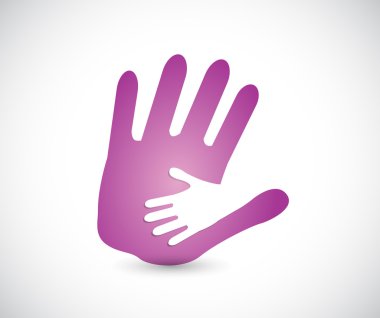 Anne ve kızı elele.