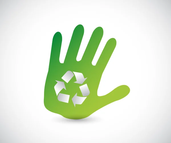 Recycle handprint illustration design — Stock Photo, Image
