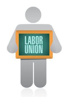 işçi sendikası işareti illüstrasyon tasarımı