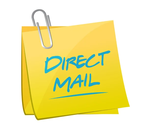 Direct mail Nota post ilustracja — Zdjęcie stockowe
