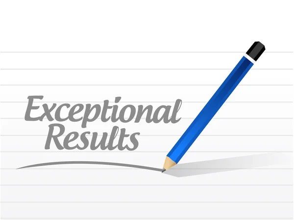 Exceptional results message sign — Stock Photo, Image