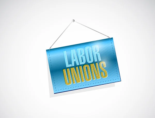 İşçi Sendikaları afiş işareti illüstrasyon — Stok fotoğraf